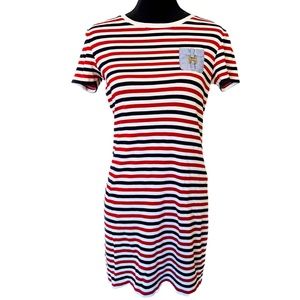 TOMMY HILFIGER Women's Size Small T Shirt Dress Striped Patriotic Classic